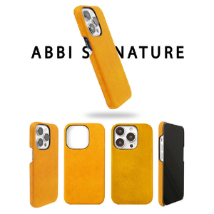 ABBI SIGNATURE iPhone 15用MARGOT イタリアンレザー MagSafe対応バックカバー タン ABS26159I15-イメージ4