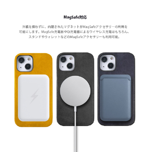 ABBI SIGNATURE iPhone 15用MARGOT イタリアンレザー MagSafe対応バックカバー タン ABS26159I15-イメージ9