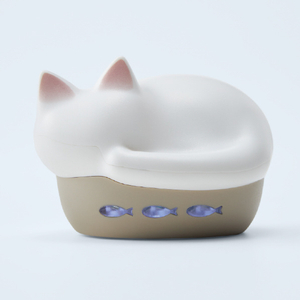 ラディウス 猫のかたちの完全ワイヤレスイヤフォン NEKO true wireless earphones シロ HP-C28BTW-イメージ4