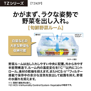 AQUA 420L 4ドア冷蔵庫 TZシリーズ ダークウッドブラウン AQR-TZ42P(T)-イメージ18