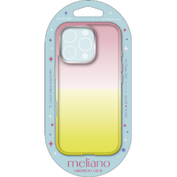 エレコム iPhone 16 Pro用meliano ソフトケース グラデーションカラー ピーチ×ミモザ PM-A24CUCWCPNYL