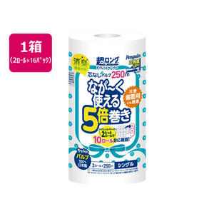 丸富製紙 ペンギン 超ロング 5倍巻き シングル 2ロール 250m*16P FC91943-イメージ1