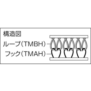 トラスコ中山 TRUSCO マジックテープ 縫製用A側 幅50mm×長さ25m 黒 FC242HJ-3619524-イメージ3