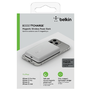 BELKIN MagSafe対応 磁気ワイヤレスモバイルバッテリー(2500mAh) BOOST UP CHARGE ホワイト BPD002BTWH-イメージ4