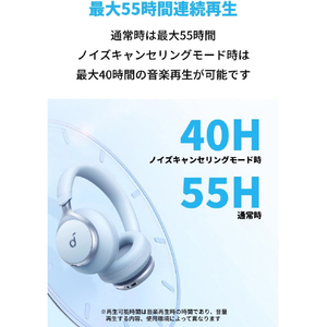 Anker ヘッドホン Soundcore Space One ブルー A3035031-イメージ4