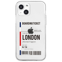 Dparks iPhone 13用ソフトクリアケース City london DS21164I13