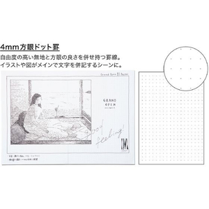 コクヨ ノートブック[PERPANEP]フラット製本 さらさらA5 4mmドット FCA6938-PER-MS106WT4M-イメージ4