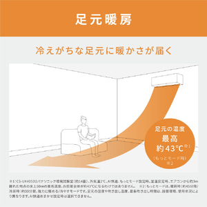 パナソニック 「工事代金別」 14畳向け 自動お掃除付き 冷暖房省エネハイパワーエアコン(寒冷地モデル) Eolia(エオリア) UXシリーズ UXシリーズ CS-UX405D2-WS-イメージ18