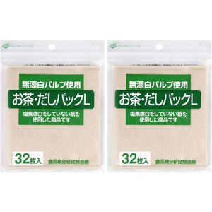 ゼンミ 無漂白パルプ使用お茶・だしパックL32枚入 2個セット FCN5743-イメージ1