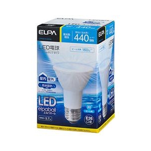 エルパ LED電球 E26口金 全光束440lm(5．7Wビームランプタイプ) 昼光色相当 elpaball LDR6D-W-G052-イメージ1