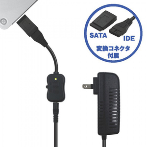 タイムリー SATA/IDE電源アダプタ ブラック UD-AC12V2A-イメージ2