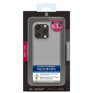 パワーサポート iPhone 16 Pro用ケース Air Jacket Clear Black PLLT-73-イメージ1