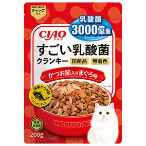 イナバショクヒン CIAO すごい乳酸菌クランキー かつお節入り まぐろ味 200g ﾆﾕｳｻﾝｷﾝｸﾗﾝｷ-ｶﾂｵﾏｸﾞﾛ200G-イメージ1