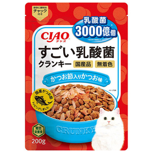 イナバショクヒン CIAO すごい乳酸菌クランキー かつお節入り かつお味 200g ﾆﾕｳｻﾝｷﾝｸﾗﾝｷ-ｶﾂｵﾌﾞｼ200G-イメージ1