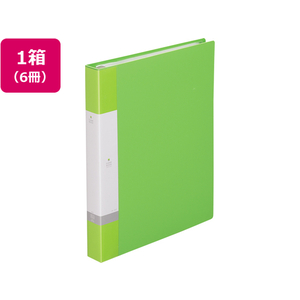 リヒトラブ リクエスト クリアーブック差替式A4 30穴 背幅35黄緑6冊 1箱(6冊) F836144-G3802-6-イメージ1