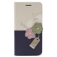 Happymori iPhone 6s/6用ケース Memories of Paris Diary ダークブルー HM4178I6