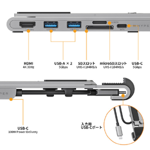 HYPER HyperDrive 7-in-1 USB-Cハブスタンド HP-HD71HS-イメージ3