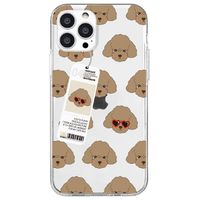 Dparks iPhone 13 Pro用ソフトクリアケース poodle DS21180I13P