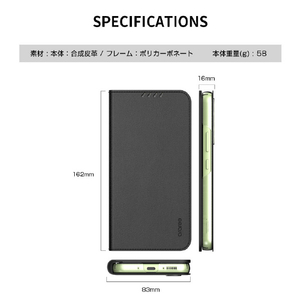 araree Galaxy A54用手帳型ケース Mustang Diary アッシュブルー AR25181A54-イメージ17