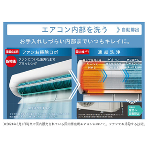 日立 「標準工事+室外化粧カバー+取外し込み」 8畳向け 自動お掃除付き 冷暖房省エネハイパワーエアコン e angle select 凍結洗浄　白くまくん Xシリーズ RASJT25RE4WS-イメージ5