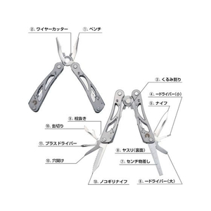 キャプテンスタッグ CSマルチツール ペンチ13 FCL8557-UM-1538-イメージ4