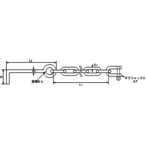 トラスコ中山 ステンレス アンカー付きチェーン 4mm チェーン長さ500mm FC764KM-2082960-イメージ4