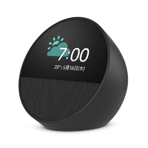 Amazon Echo Spot(2024年発売)スマートアラームクロック with Alexa ブラック B0C2S4K41G-イメージ1