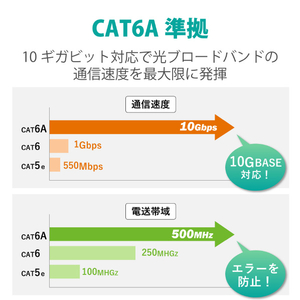 エレコム Cat6A LANケーブル(2．0m) ブラック LD-GPASS/BK2-イメージ5