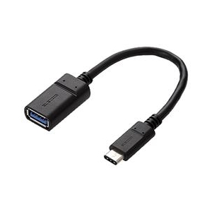 エレコム USB3．1ケーブル(Type-C-Standard-A) 0．15m ブラック MPA-AFCM01NBK-イメージ1