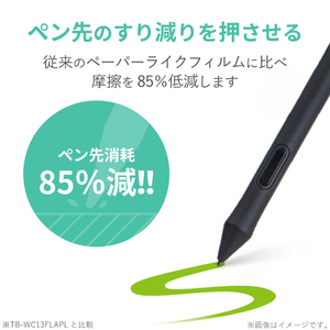 エレコム Wacom One 液晶ペンタブレット 13用フィルム/ペーパーライク/反射防止/ケント紙タイプ TB-WON13FLAPLL-イメージ5