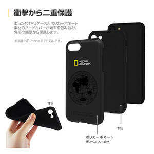 National Geographic iPhone 11 Pro Max用ケース Global Seal Double Protective Case ブラック NG17189I65R-イメージ3