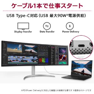 LGエレクトロニクス 49型液晶ディスプレイ 49WQ95C-W-イメージ5