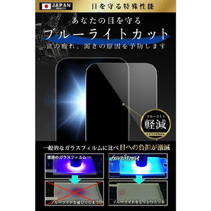 ガラスザムライ iPhone 16用ガラスフィルム ブル-ライトカット GZ-IP1601BC-1-イメージ3