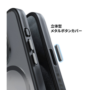 miak iPhone 16 Pro用レンズガード一体型MagSafe対応クリアケース ブラック MA27194I16PR-イメージ11