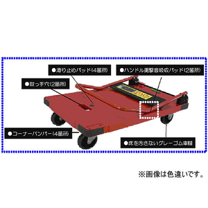 ナンシン ストッパー付プラスチック静音台車 サイレントマスター 300kg荷重 F858752-DSK-301B2-イメージ2