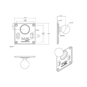RAM MOUNTS VESAプレート 75x75mm 1．5インチ RAM-2461U-イメージ3