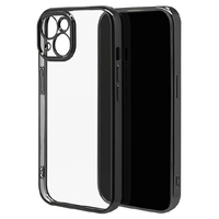 ラスタバナナ iPhone 15用極限保護TPUメタルフレームケース ブラック 7597IP361TP