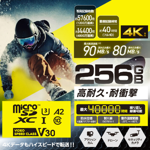 エレコム 高耐久microSDXC メモリカード(U3/V30/256GB) MF-HMS256GU13V3-イメージ2