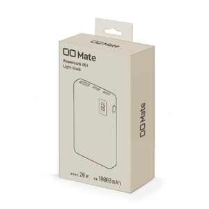 CIO Mate Powerbank 001(10000mAh) ライトブラック MATE-PB001-LBK-イメージ1