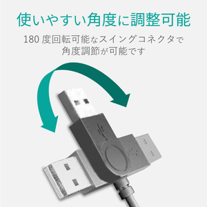 エレコム 機能主義USBハブコンパクト ACアダプタ付 ブラック U2H-TZ427SBK-イメージ5