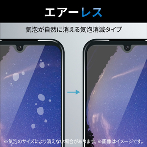 エレコム かんたんスマホ3/あんしんスマホ(KY-51B)用ガラスフィルム 高透明 ブルーライトカット PM-K222FLGGBL-イメージ6