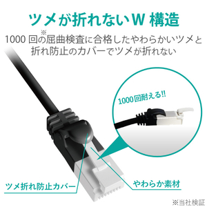 エレコム Cat6A LANケーブル(7．0m) ブラック LD-GPAT/BK70-イメージ3