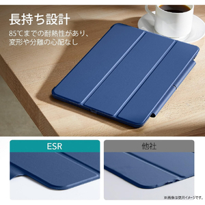 ESR iPad Air 11インチ M2(2024 第6世代) ・iPad Air 第5/4世代(2022/2020)用ケース M2Ascend Trifold Navy Blue ESR589-イメージ9