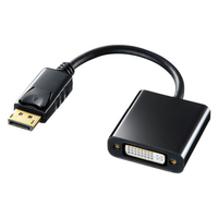 サンワサプライ DisplayPort-DVI変換アダプタ ブラック AD-DPDVA01