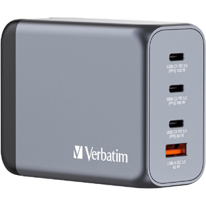 Verbatim 200W PD急速充電対応 GaNチャージャー 4ポート(USB-Cx3、USB-Ax1) 32204-イメージ1