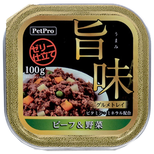 ペットプロ 旨味グルメトレイ ビーフ＆野菜 100g ｳﾏﾐｸﾞﾙﾒｲﾇﾄﾚ-ﾋﾞ-ﾌﾔｻｲ100G-イメージ1