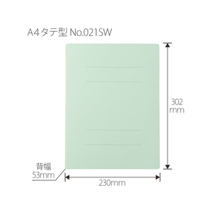 プラス フラットファイル厚とじ ノンステッチ A4タテ ブルー 10冊 F172196-87-985NO.021SW-イメージ3