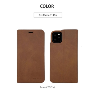 Eblouir iPhone 11 Pro用手帳型ケース Plain Folio Brown EB17209I58R-イメージ4