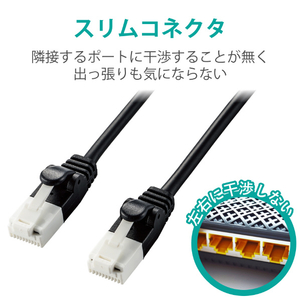 エレコム Cat6A LANケーブル(5．0m) ブラック LD-GPAYT/BK50-イメージ5