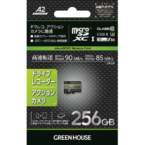 グリーンハウス ドラレコ用microSDXCカード(256GB) GH-SDM-WA256G-イメージ2